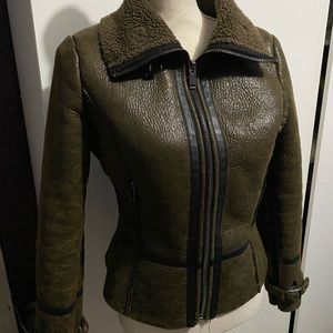 Faux shearling winter coat